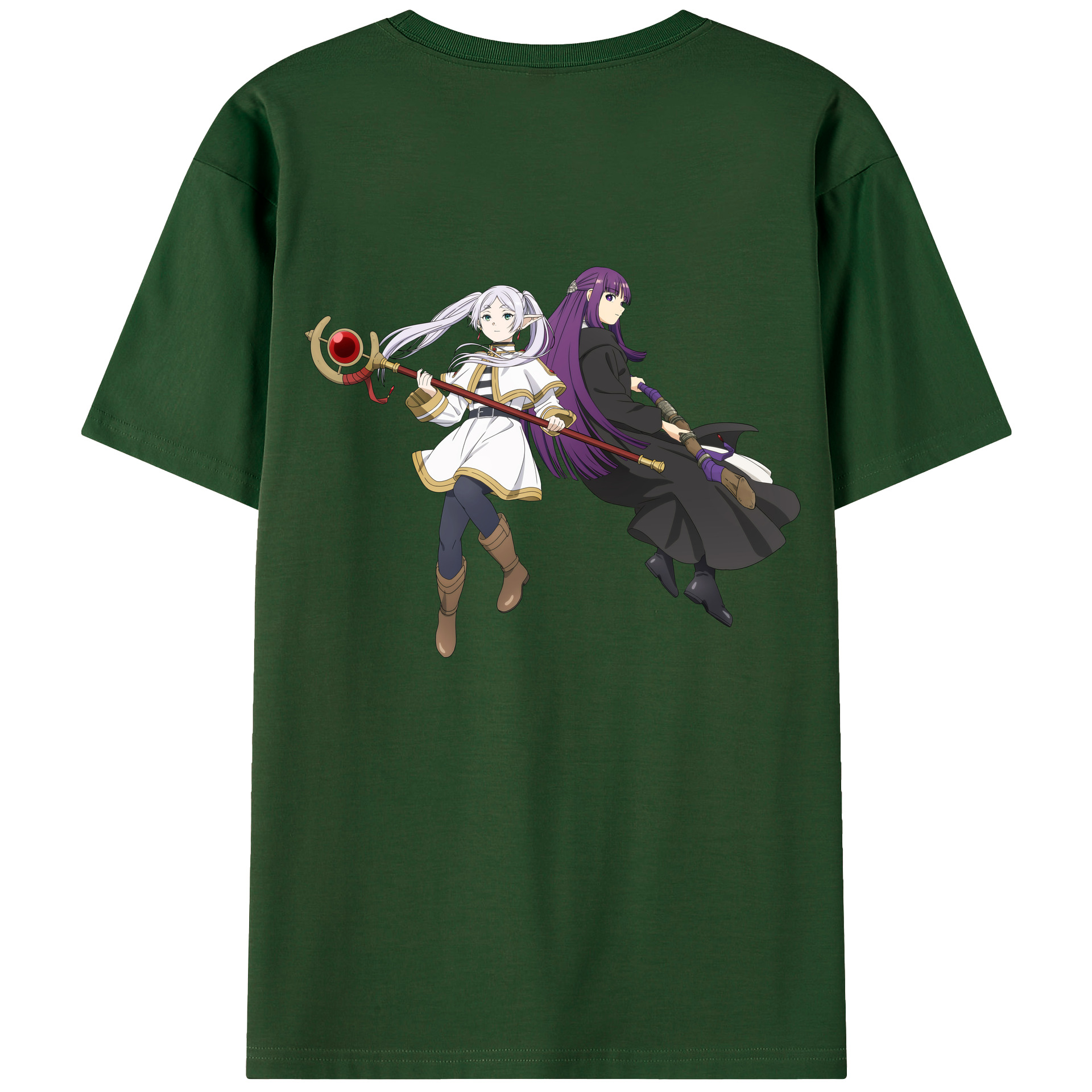 （画像用） 葬送のフリーレン Frieren 綿100％半袖Tシャツ（背面プリント）